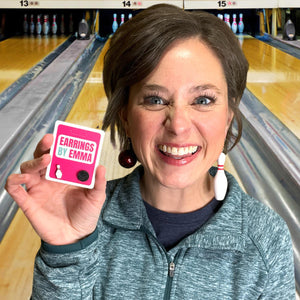 Various bowling earrings