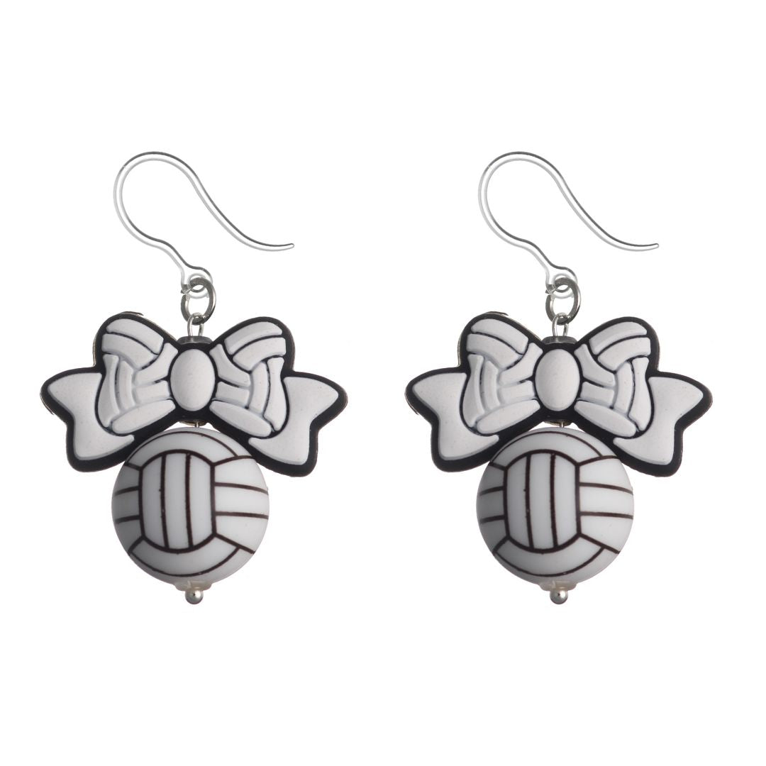 Bow Volleyball Drop Earrings (Dangles)