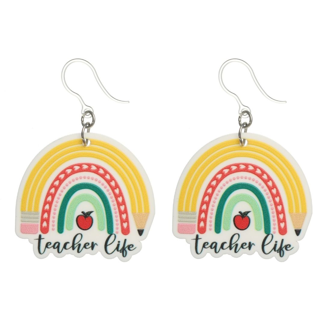 Teacher Life Rainbow Earrings (Dangles)