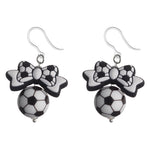 Bow Soccer Drop Earrings (Dangles)