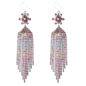 Exaggerated Dripping Flower Bling Earrings (Dangles)