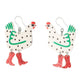 Exaggerated Chicken Earrings (Dangles) - white