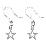 Petite Star Earrings (Dangles) - silver