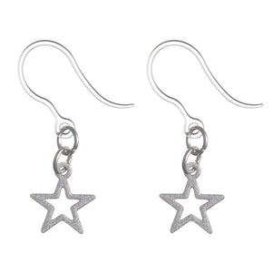 Petite Star Earrings (Dangles) - silver