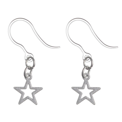 Petite Star Earrings (Dangles) - silver