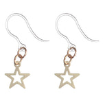 Petite Star Earrings (Dangles) - gold