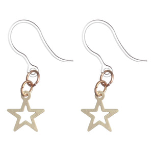 Petite Star Earrings (Dangles) - gold