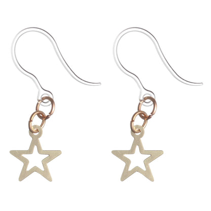Petite Star Earrings (Dangles) - gold
