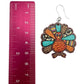 Patterned Turkey Earrings (Dangles) - size