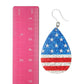 Patriotic Teardrop Earrings (Dangles) - size