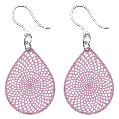 Whirly Earrings (Dangles) - light pink