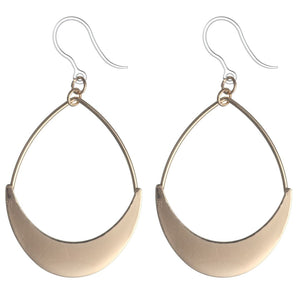 Hollow Water Drop Earrings (Dangles) - gold