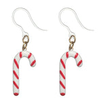 Dainty Candy Cane Earrings (Dangles)