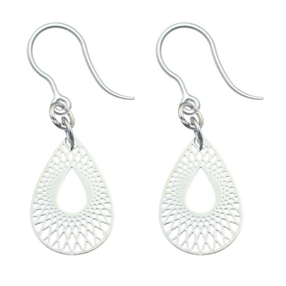 Tiny Teardrop Earrings (Dangles) - silver