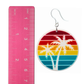 Palm Tree Stripe Dangles