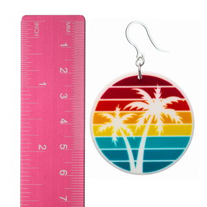 Palm Tree Stripe Dangles
