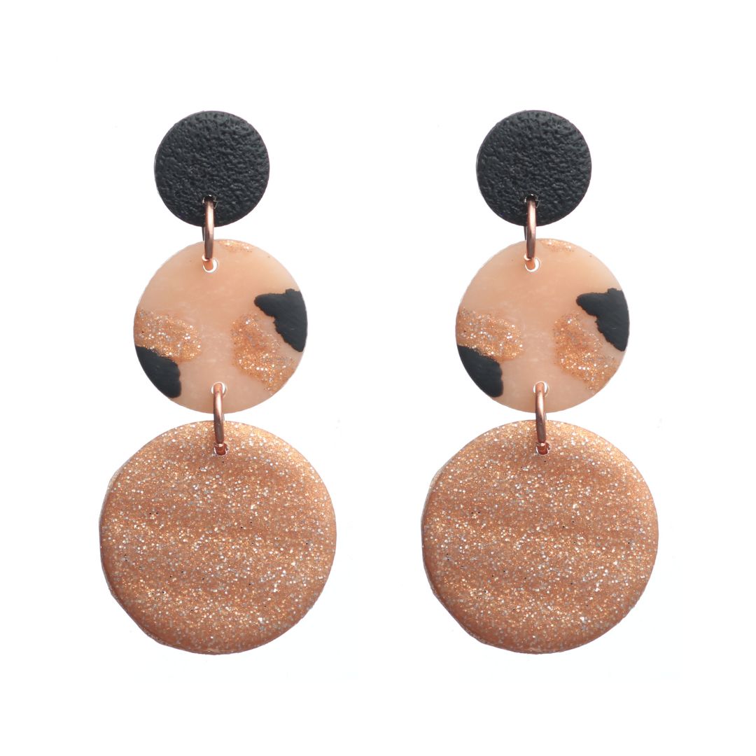 Three Tiered Cheetah Earrings (Dangles)