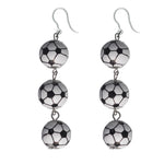 Triple Soccer Drop Earrings (Dangles)
