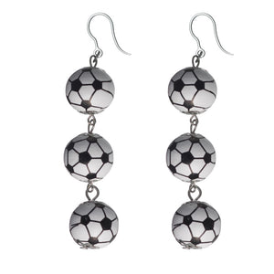 Triple Soccer Drop Earrings (Dangles)