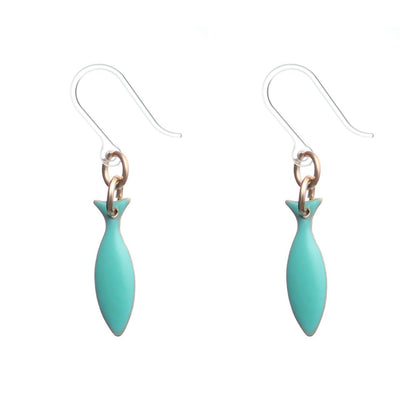 Turquoise Fish Earrings Dangles