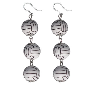 Triple Volleyball Drop Earrings (Dangles)