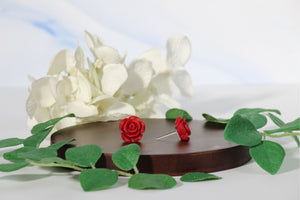 Matte Rose Studs Hypoallergenic Earrings for Sensitive Ears with Plastic Posts