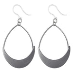 Hollow Water Drop Earrings (Dangles) - silver