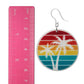 Palm Tree Stripe Earrings (Dangles) - size