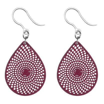 Whirly Earrings (Dangles) - magenta