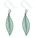 Lovely Leaf Earrings (Dangles) - turquoise