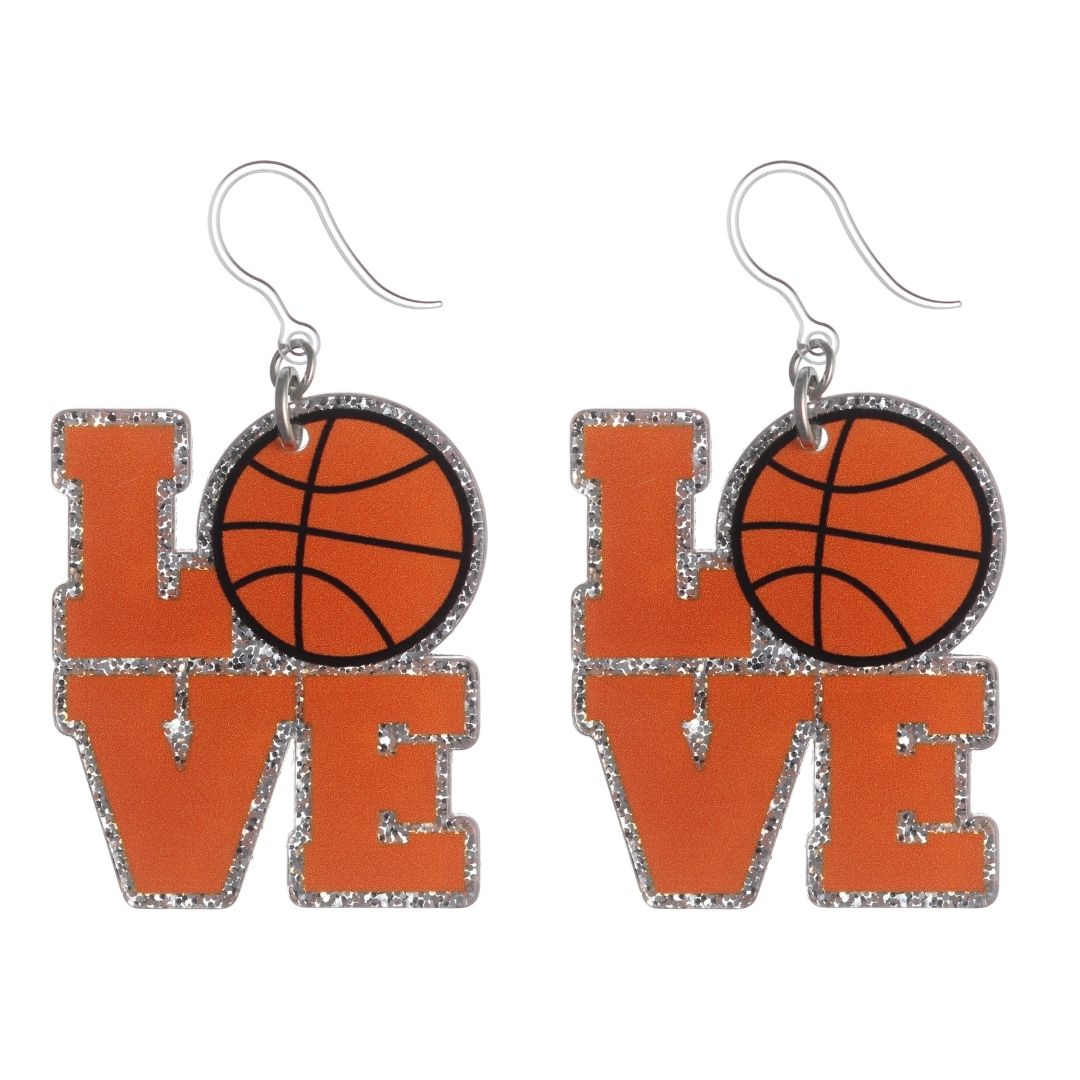 Love Basketball Earrings (Dangles)