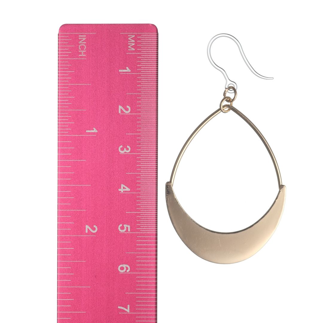 Hollow Water Drop Earrings (Dangles) - size