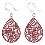 Whirly Earrings (Dangles) - red