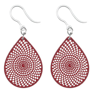 Whirly Earrings (Dangles) - red