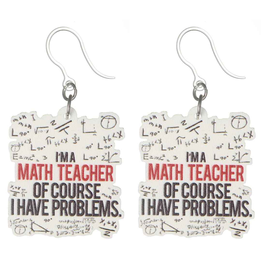 Math Teacher Earrings (Dangles)