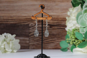 Petite Teardrop Swirl Dangles Hypoallergenic Earrings for Sensitive Ears with Plastic Posts