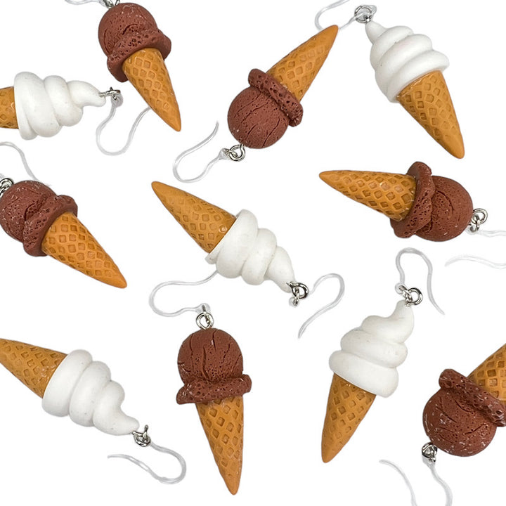 Waffle Cone Ice Cream Earrings (Dangles) - various styles