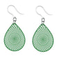 Whirly Earrings (Dangles) - green
