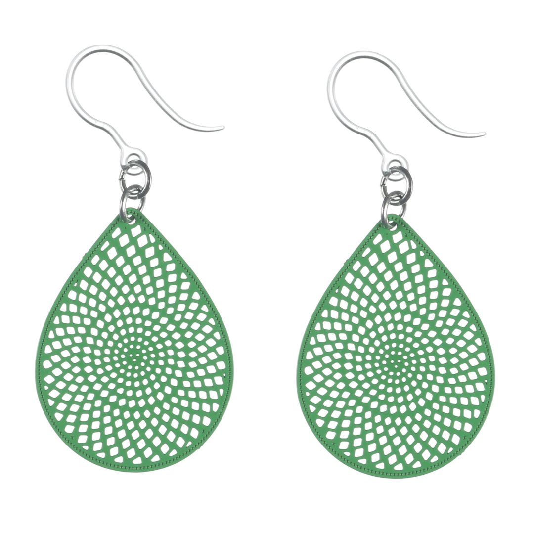 Whirly Earrings (Dangles) - green
