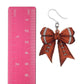 Football Skin Bow Earrings (Dangles) - size