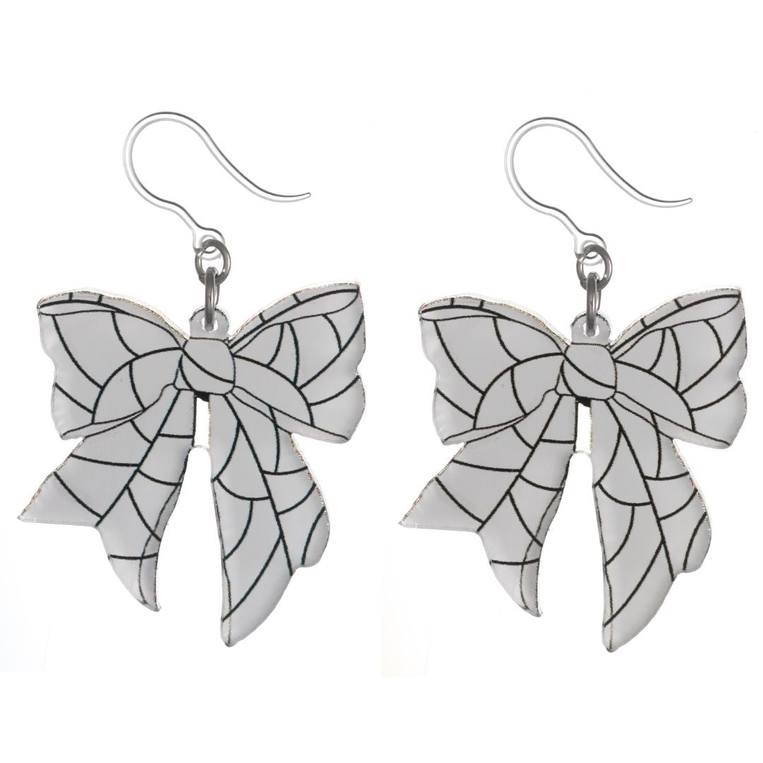 Volleyball Skin Bow Earrings (Dangles)