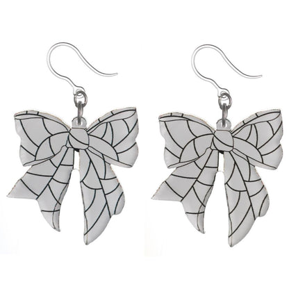 Volleyball Skin Bow Earrings (Dangles)