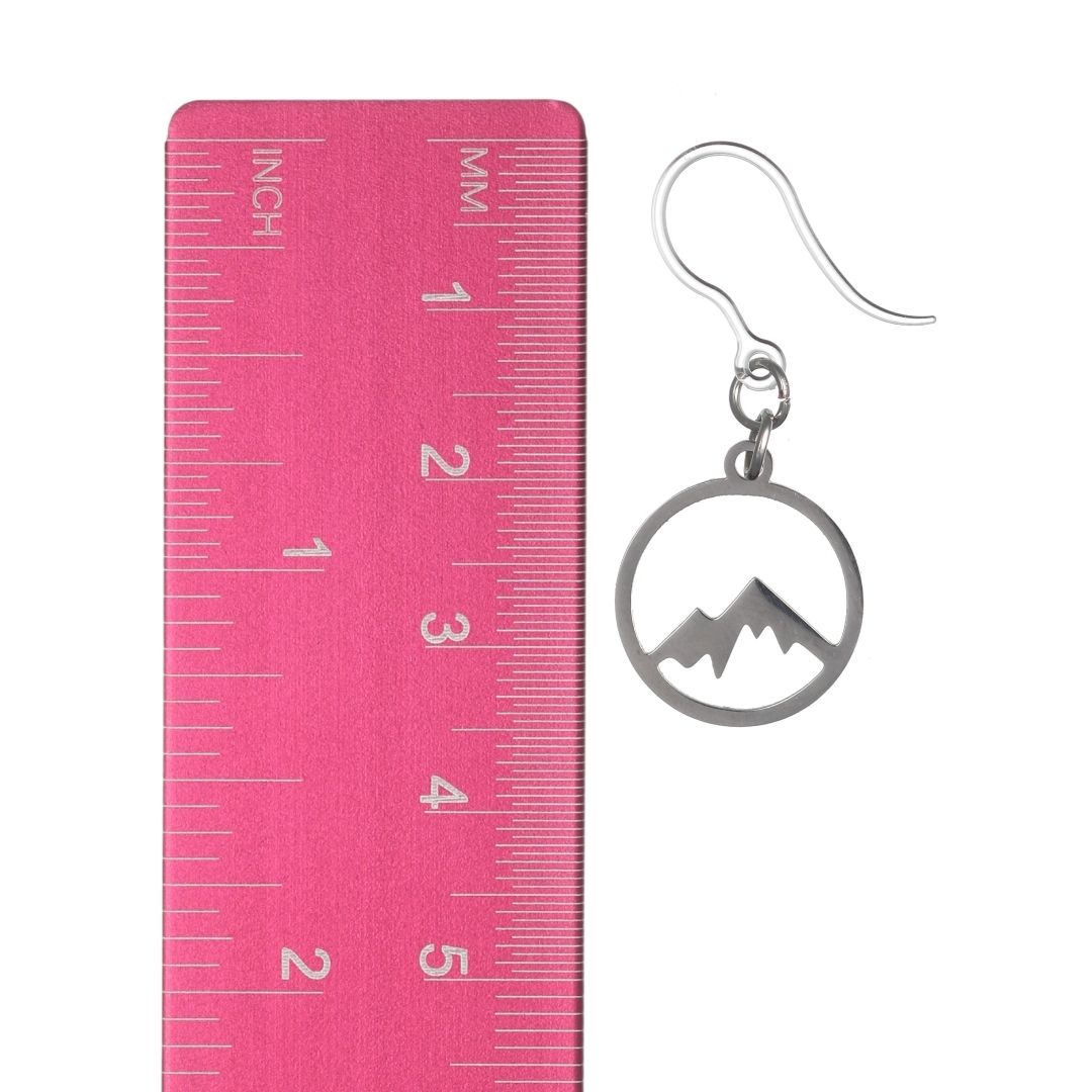 Metallic Mountain Earrings (Dangles) - size