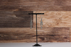Silver Skeleton Dangles Hypoallergenic Earrings for Sensitive Ears with Plastic Posts