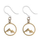 Metallic Mountain Earrings (Dangles) - gold