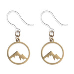 Metallic Mountain Earrings (Dangles) - gold
