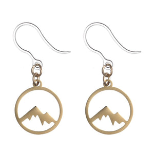 Metallic Mountain Earrings (Dangles) - gold
