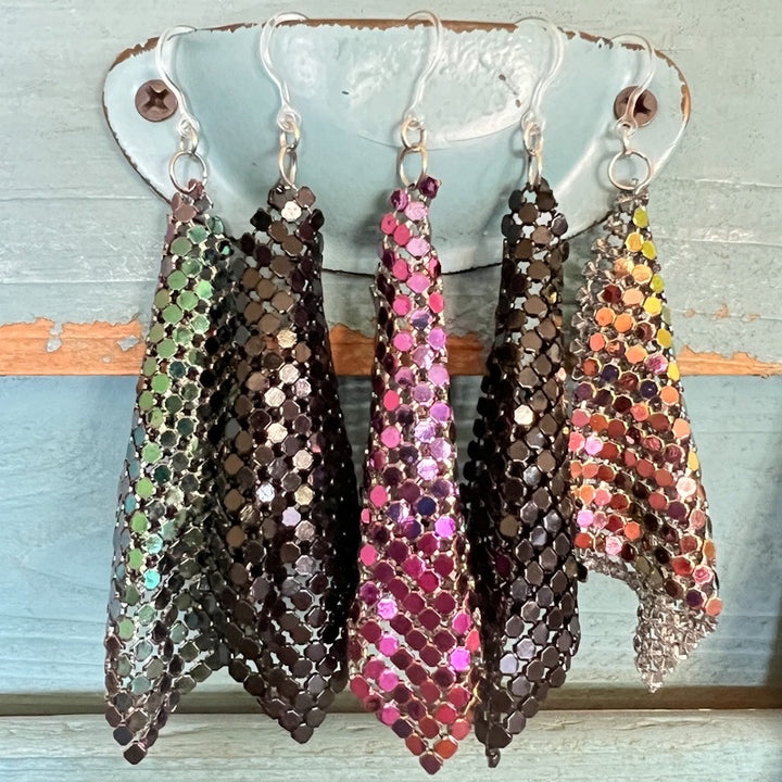 Exaggerated Chain Mail Earrings (Dangles) - all colors