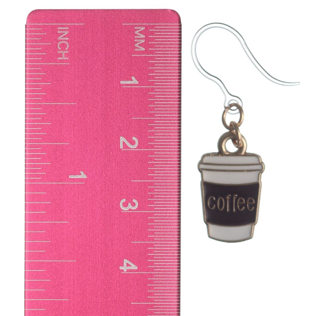Coffee Earrings (Dangles) - size