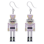 Exaggerated Pink Nutcracker Earrings (Dangles)